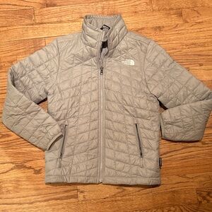 The North Face Kids Light Gray Puffer Jacket